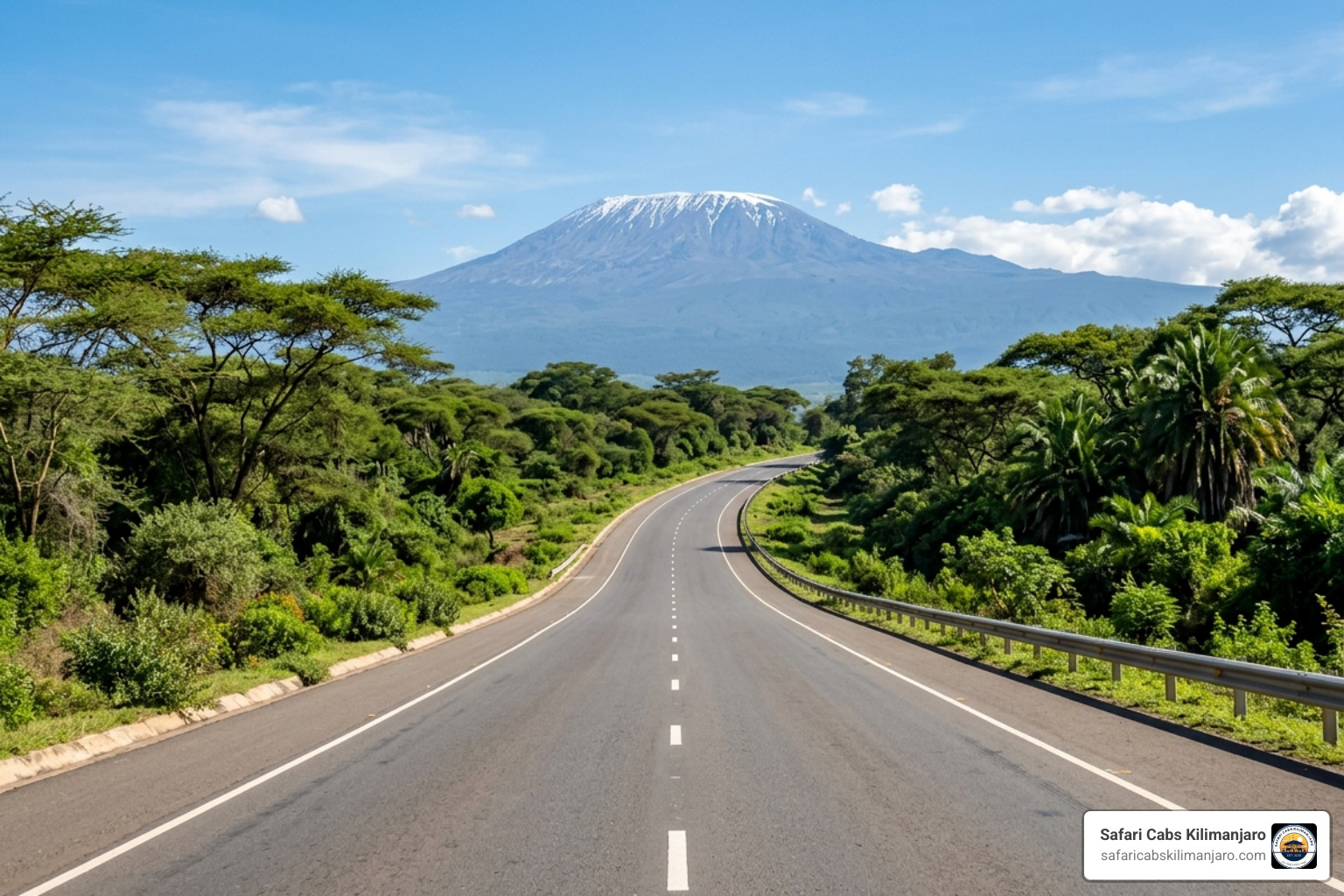 The paved highway from Kilimanjaro Airport leading toward Arusha - jro to arusha