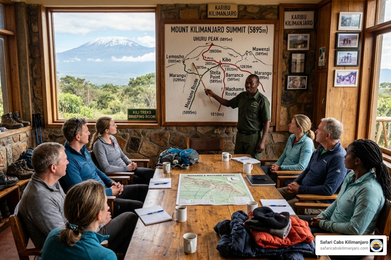 Pre-climb briefing in Moshi - kilimanjaro airport to moshi