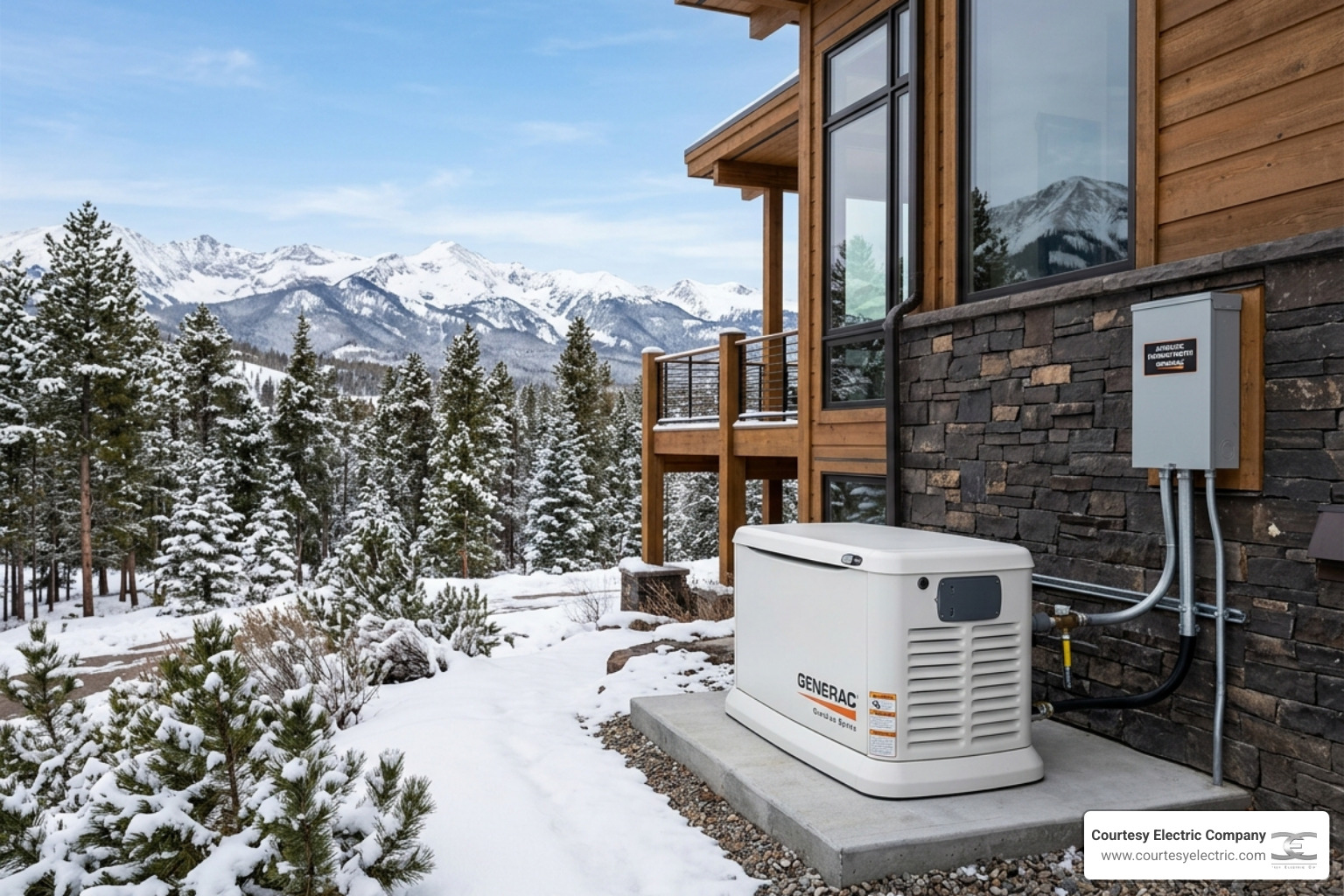 professional standby generator installation outside a modern Colorado home - whole home generator benefits for colorado