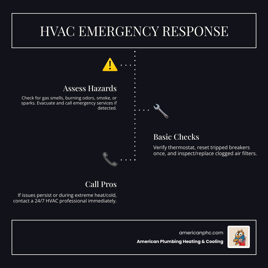 5-step emergency HVAC response plan infographic for Florida homeowners - what to do when your hvac breaks down unexpectedly 5-step emergency HVAC response plan infographic for Florida homeowners - what to do when your hvac breaks down unexpectedly