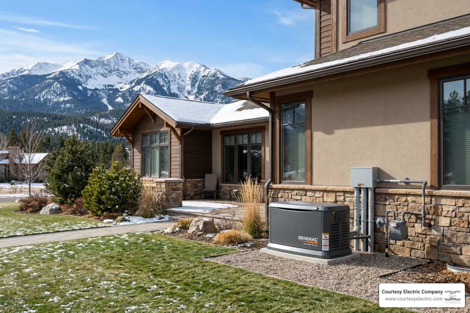 modern home standby generator installation outside a Colorado home - how proper maintenance extends generator life