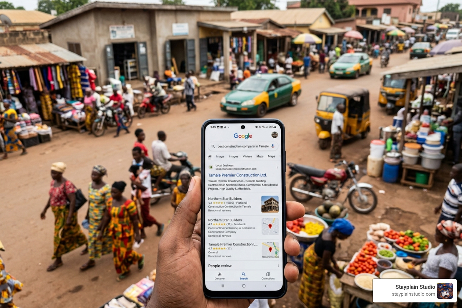 Local Tamale business appearing on the first page of Google - SEO specialist Tamale Ghana