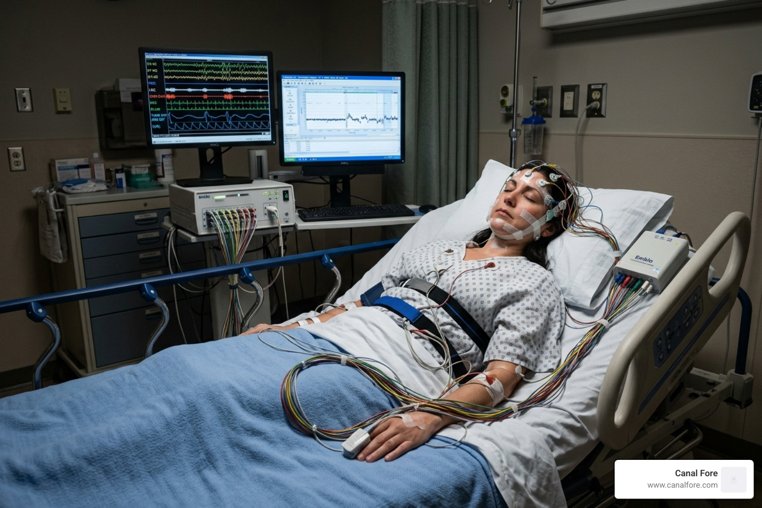 clinical sleep study setup with a patient wearing sensors and wires - best sleep tracking watch clinical sleep study setup with a patient wearing sensors and wires - best sleep tracking watch