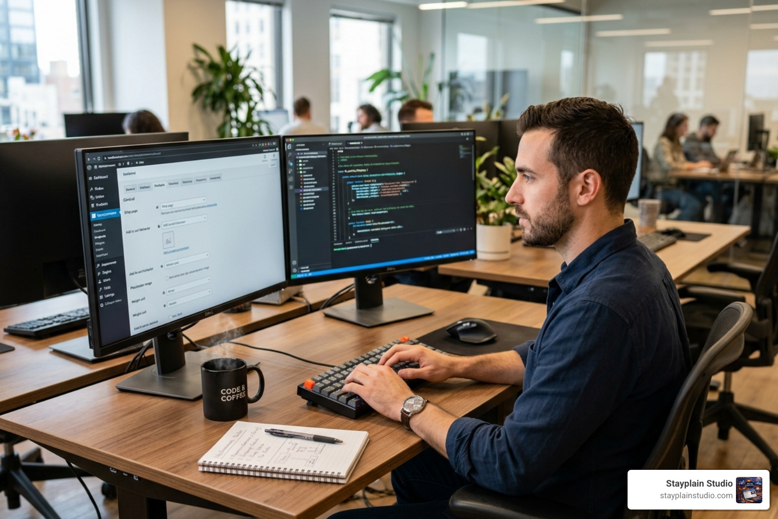 Developer customizing WooCommerce dashboard - WooCommerce development Kumasi experts