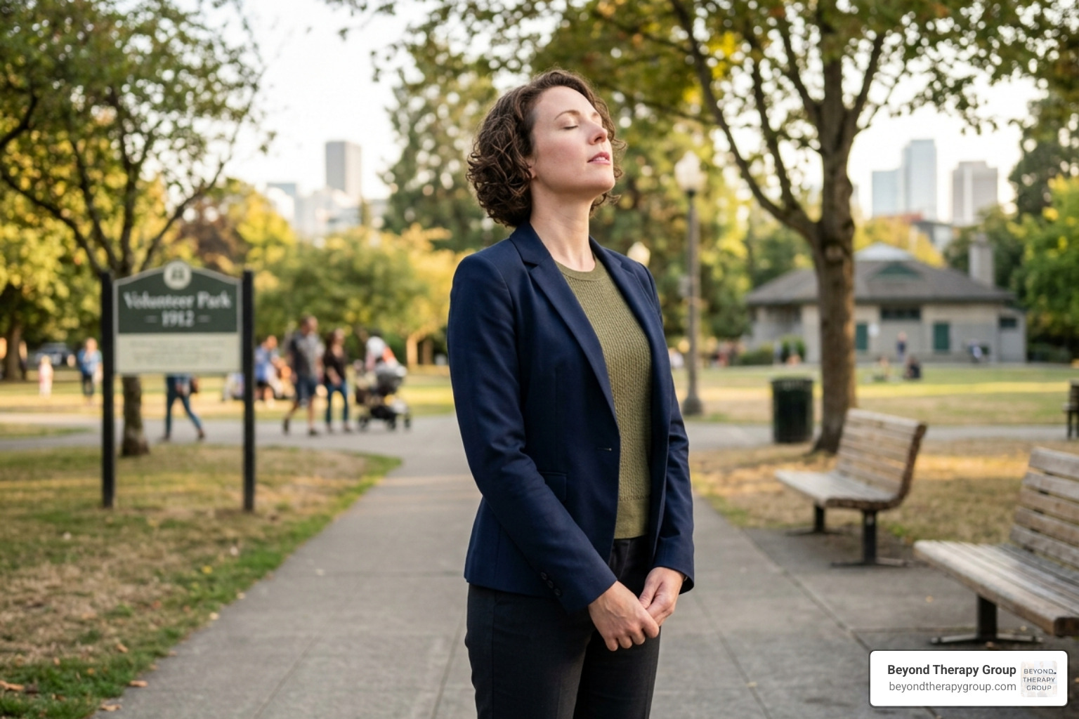 A person standing tall and taking a deep breath, visualizing overcoming fear and speaking up - assertive speaking practice A person standing tall and taking a deep breath, visualizing overcoming fear and speaking up - assertive speaking practice