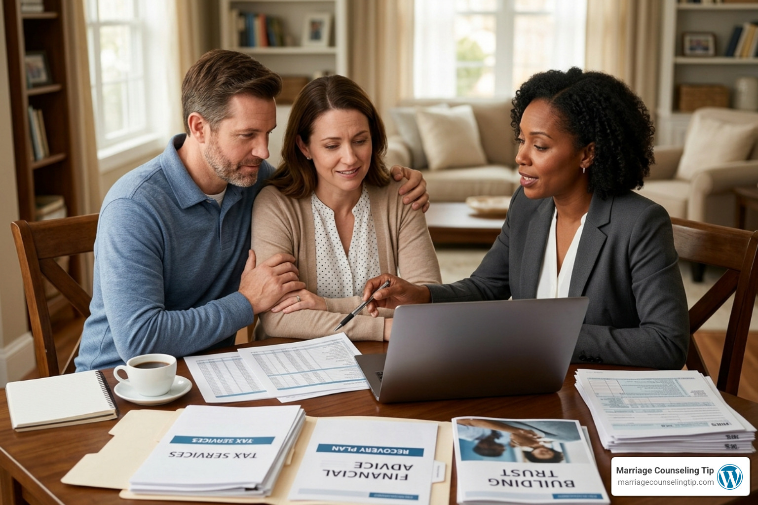 A magnifying glass over a Form 1040 tax return - tax infidelity recovery guide