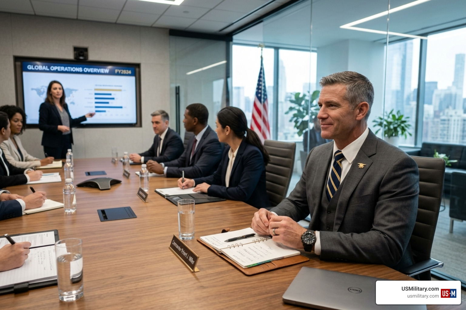 veteran Navy SEAL in a corporate boardroom setting - Career PathsThat Veteran Navy SEALs Pursue After Military