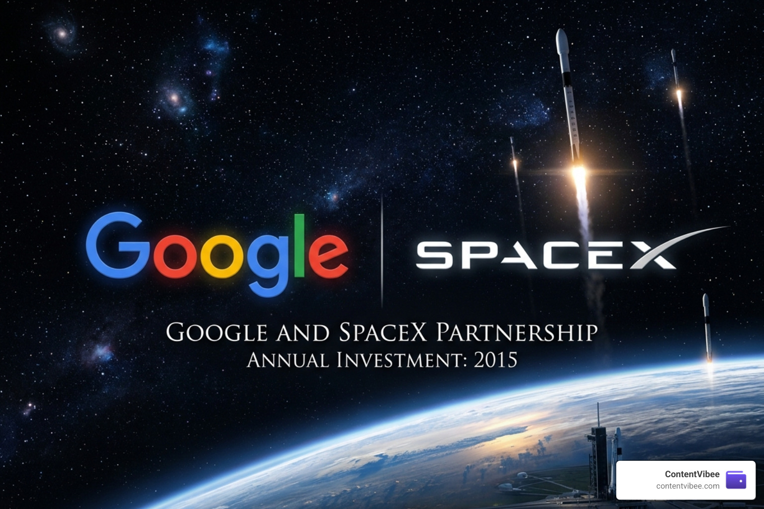 Google and SpaceX logos representing the 2015 partnership - Alphabet SpaceX Investment Value and Private Equity Valuation
