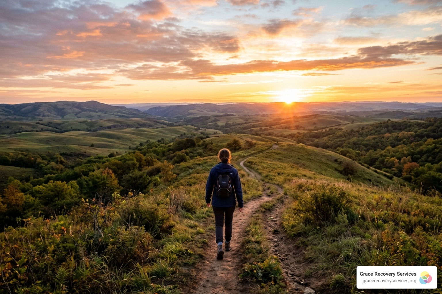 A person walking toward a bright horizon, symbolizing the journey from addiction to restoration - recovery bible verses A person walking toward a bright horizon, symbolizing the journey from addiction to restoration - recovery bible verses