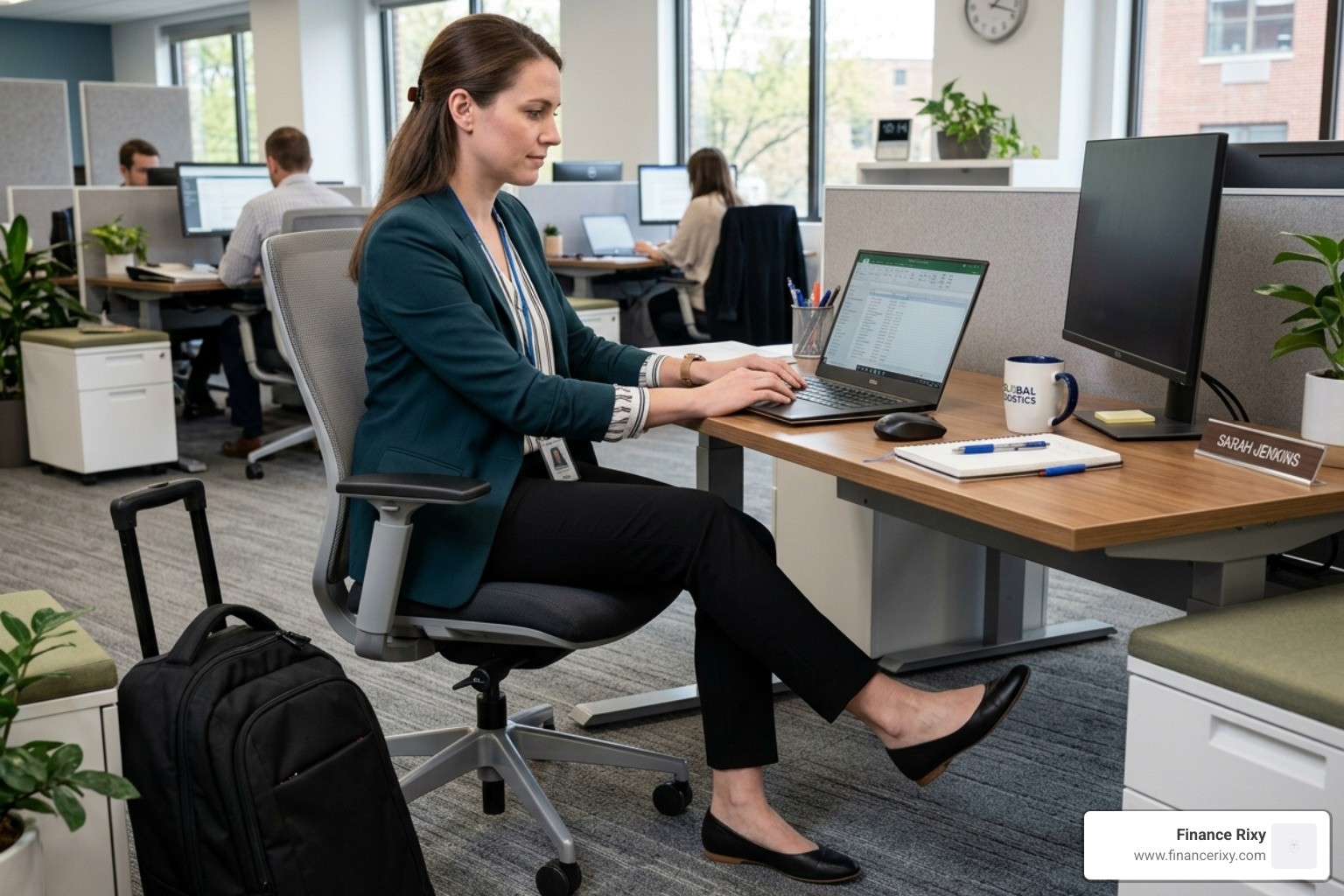seated ankle rotations for better blood flow - leg circulation desk moves