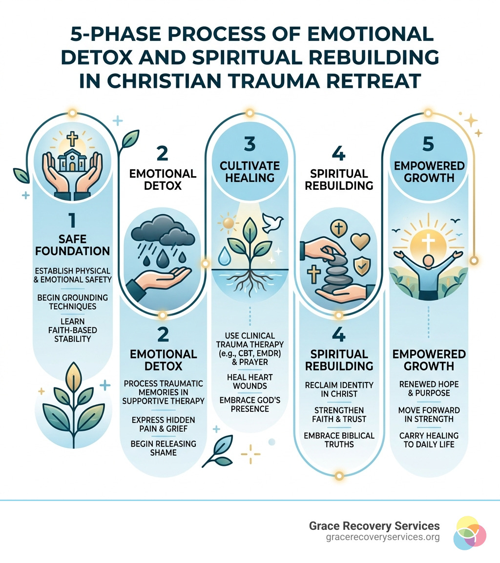 5-phase process of emotional detox and spiritual rebuilding in Christian trauma retreat - Trauma recovery Christian retreat 5-phase process of emotional detox and spiritual rebuilding in Christian trauma retreat - Trauma recovery Christian retreat