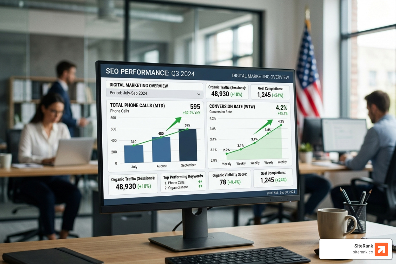 SEO performance report showing increase in calls and conversion rates - hvac local seo services SEO performance report showing increase in calls and conversion rates - hvac local seo services