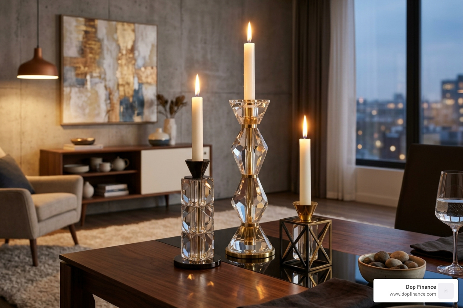 sculptural luxury candle holders in a modern interior setting - best luxury candle holders