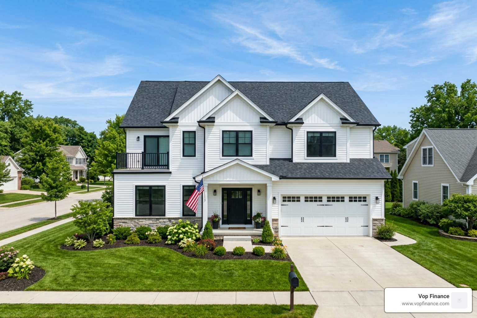 newly installed vinyl siding on a modern home - home improvements on a budget