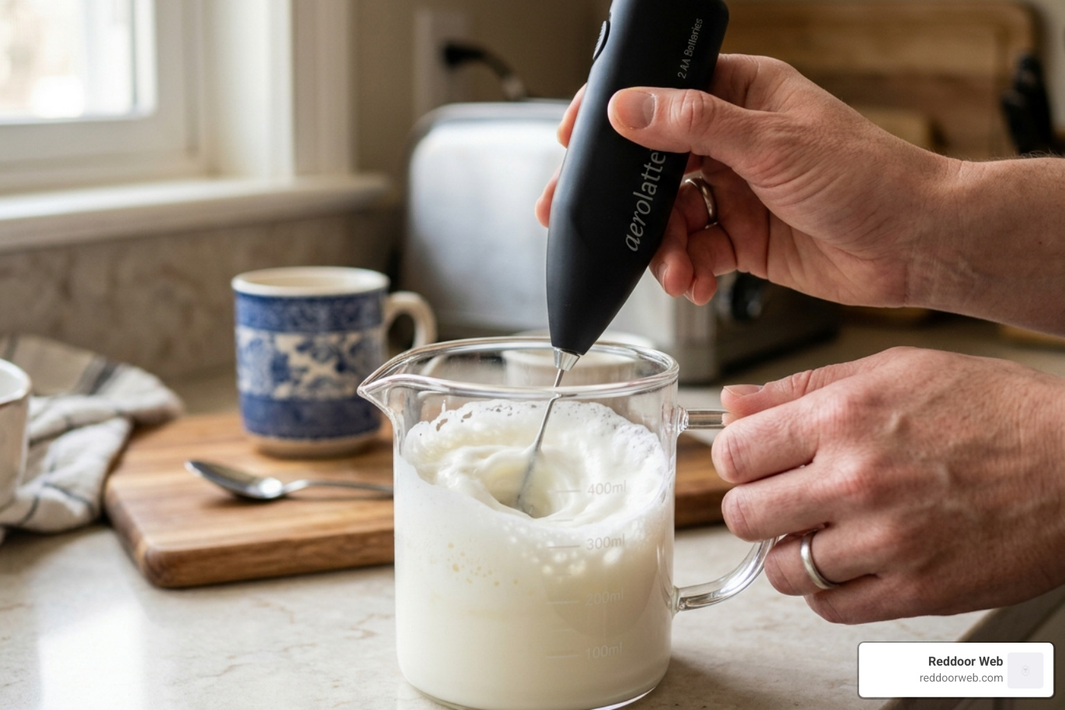 handheld milk frother in action - best flavored latte recipes handheld milk frother in action - best flavored latte recipes
