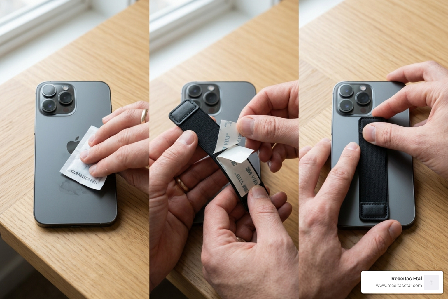 proper grip installation on a mobile device - anti cramp mobile grips proper grip installation on a mobile device - anti cramp mobile grips