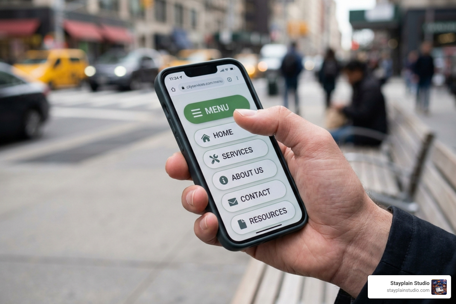 thumb-friendly mobile navigation - responsive business website services