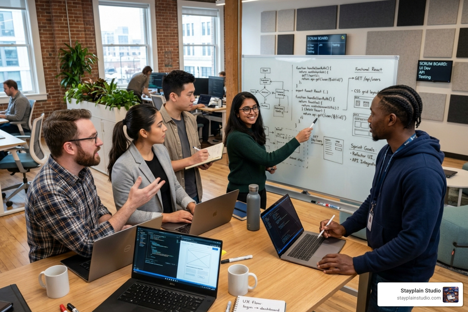 professional web development team collaborating - accra web developers