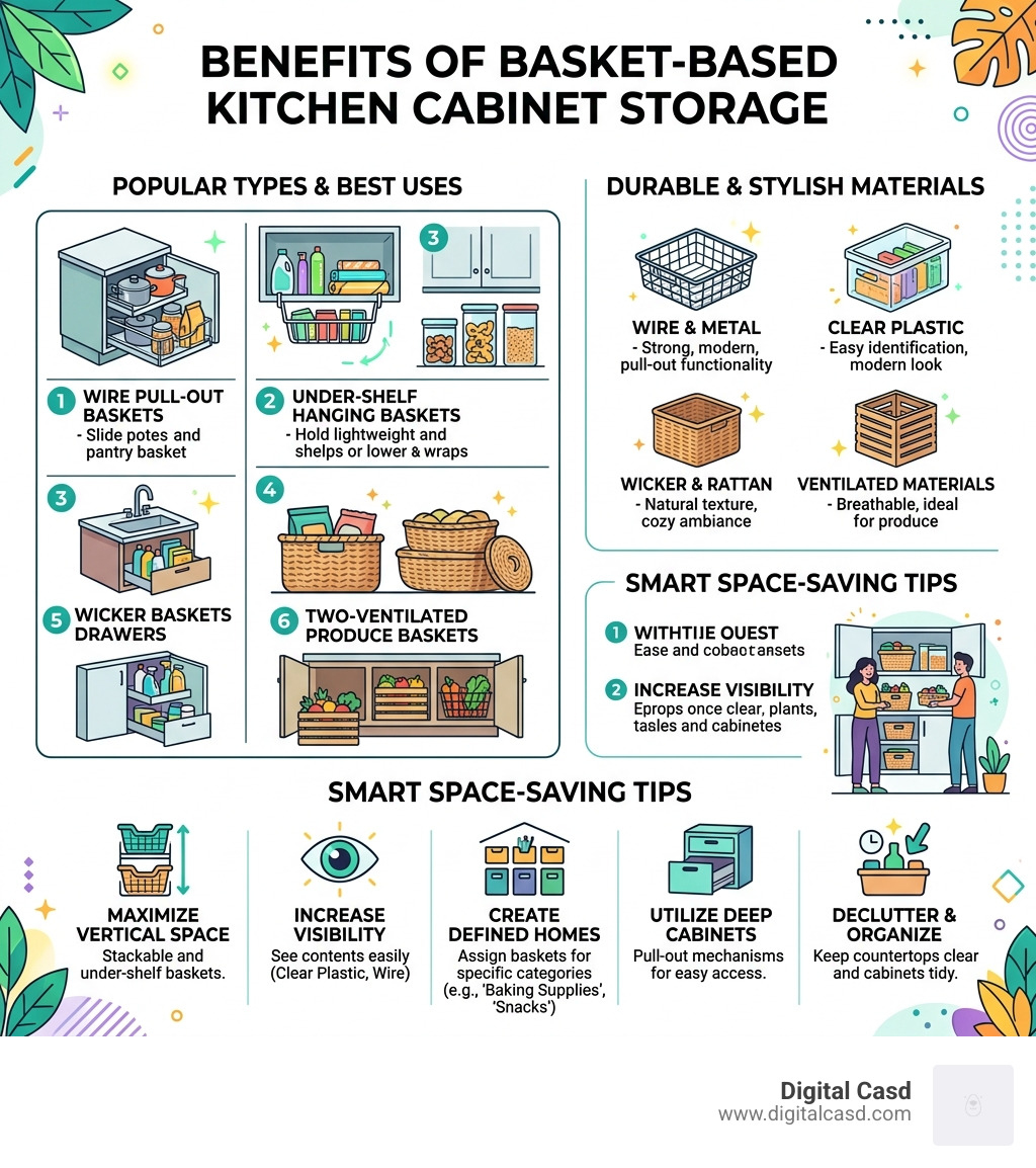 Benefits of basket-based kitchen cabinet storage: types, materials, and space-saving tips - baskets for kitchen cabinets