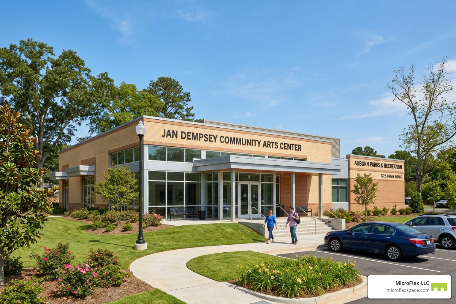 The Jan Dempsey Community Arts Center exterior in Auburn Alabama - Art studio Auburn AL The Jan Dempsey Community Arts Center exterior in Auburn Alabama - Art studio Auburn AL