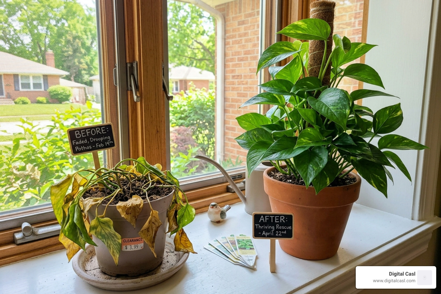 a successful clearance plant rescue - diy indoor plants