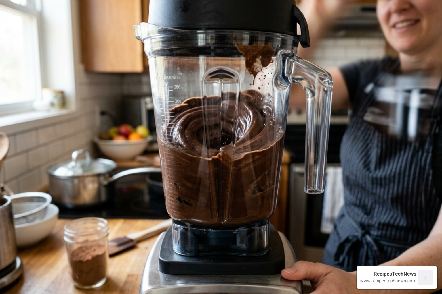 keto chocolate ice cream in a blender - blender ice cream hacks