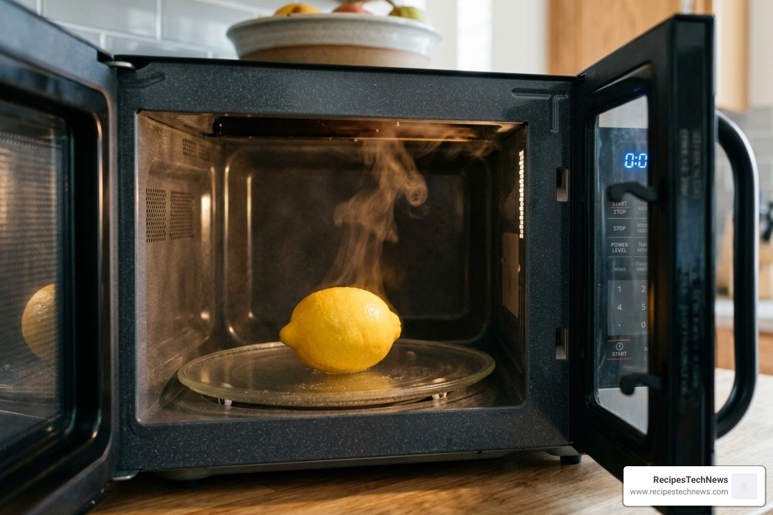 Lemon being microwaved for 10 seconds to increase juice yield - best gadget cooking hacks