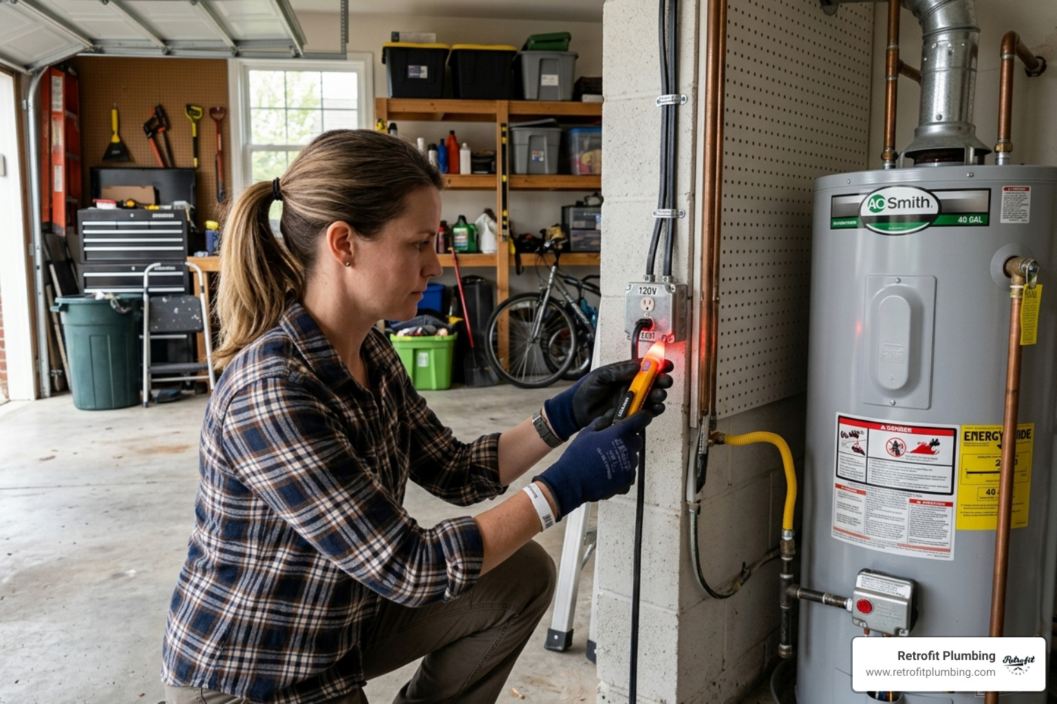 DIYer using a non-contact voltage tester - replacing an electric water heater DIYer using a non-contact voltage tester - replacing an electric water heater