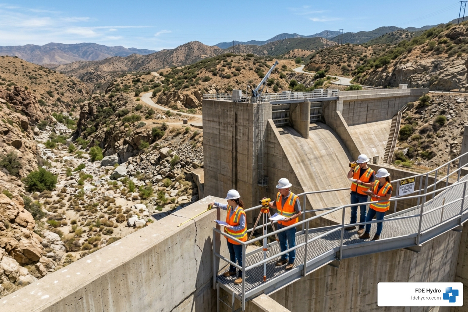 A non-powered dam site in California being assessed for a pumped storage hydropower retrofit - pumped storage hydropower
