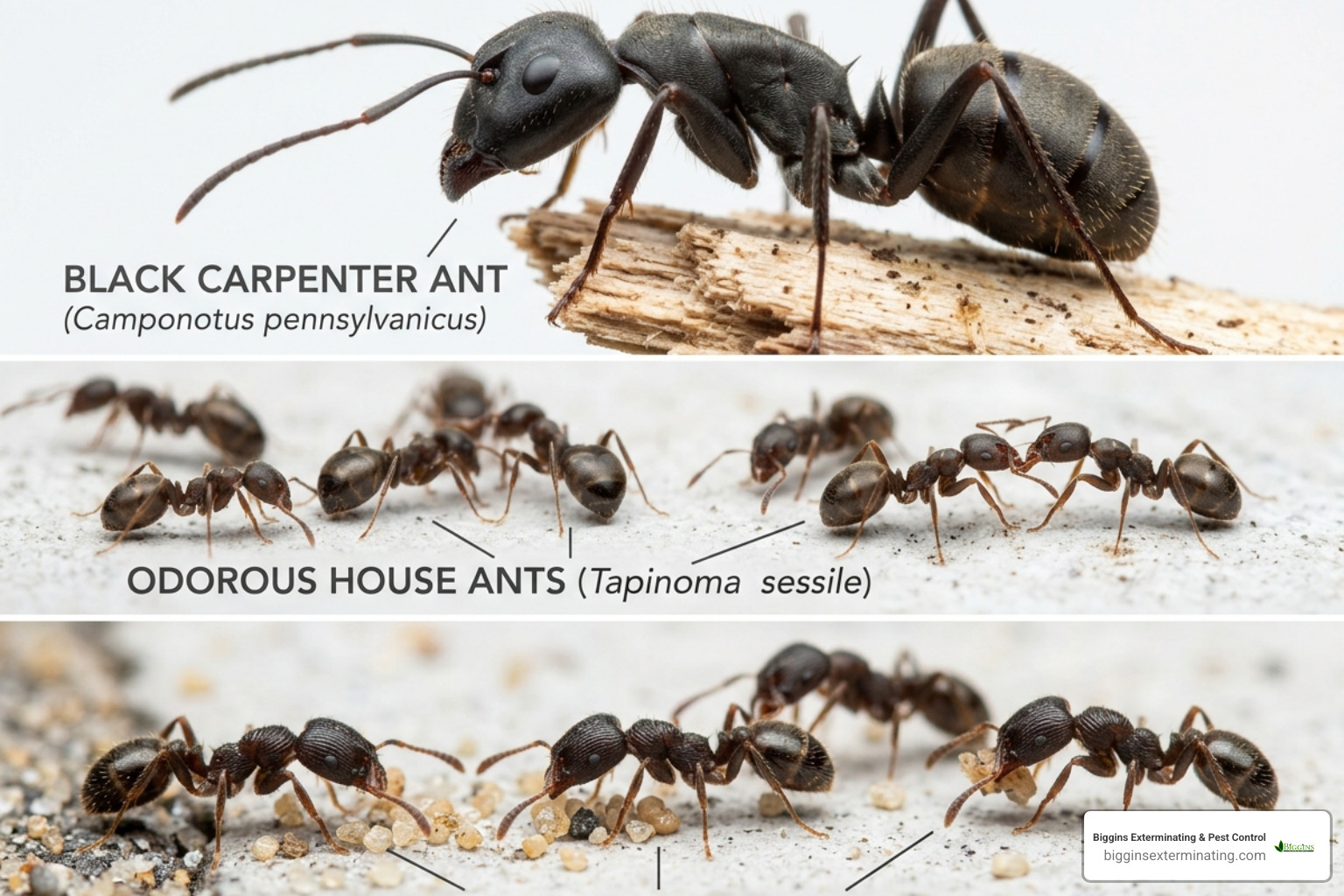 Different ant species found in New England including carpenter and pavement ants - ant treatment at home
