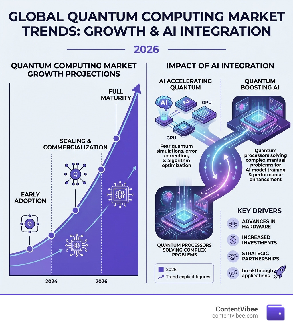 Global quantum computing market trends showing growth projections and the impact of AI integration - nvidia xanadu