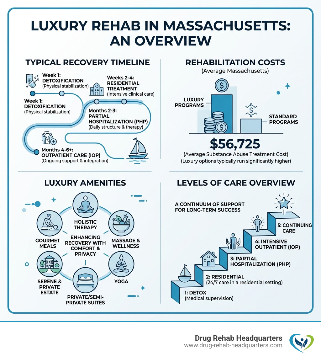 Luxury rehab in Massachusetts: timeline, costs, amenities, and levels of care overview - Massachusetts luxury rehab centers