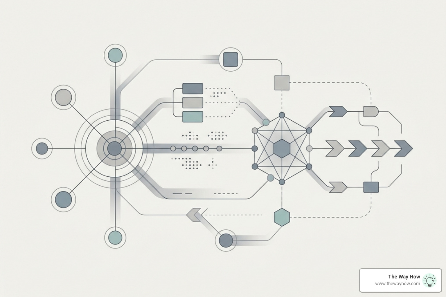 An abstract visualization of an agentic workflow identifying and resolving a system error - ai software development life