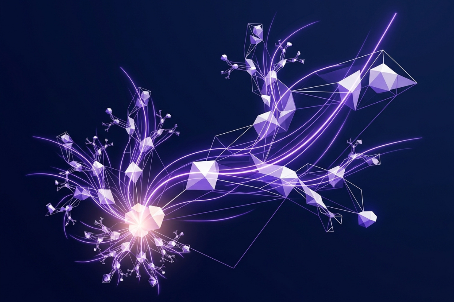 Abstract visualization of capacity expansion and geometric growth patterns - AI for growth