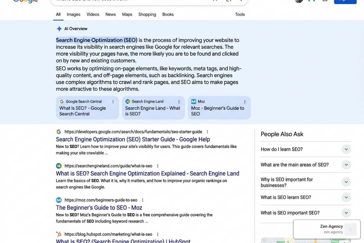 AI-generated search results showing an AI Overview at the top of the SERP - Seo AI-generated search results showing an AI Overview at the top of the SERP - Seo