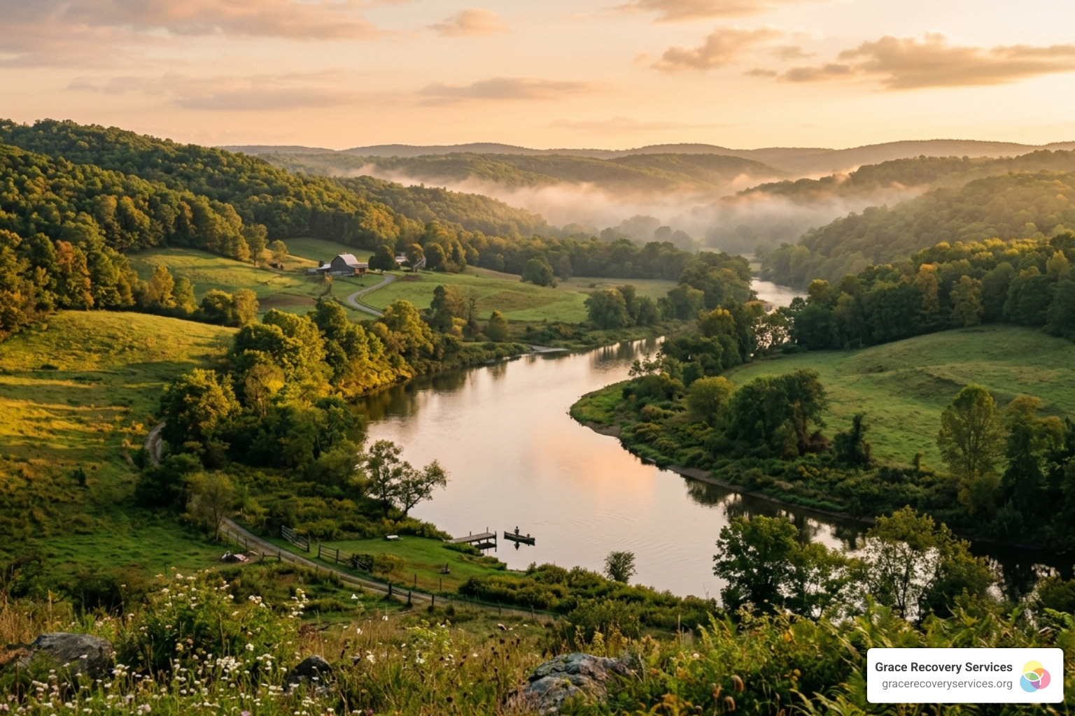 serene Western Pennsylvania landscape - Holistic rehab for trauma