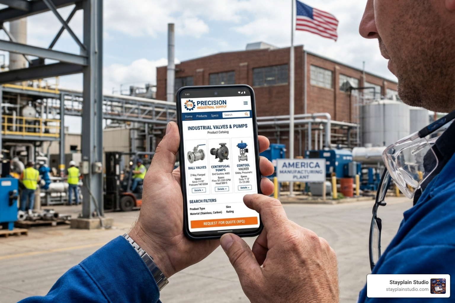 Mobile responsive industrial website view - Industry Specific Web Design
