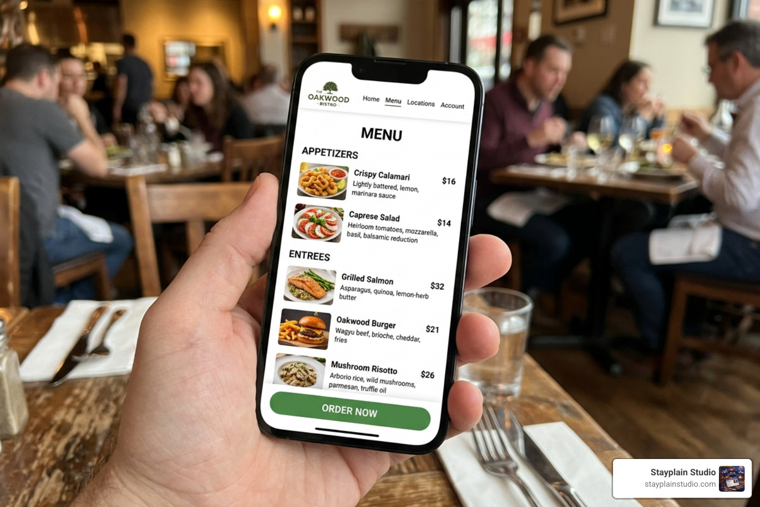 mobile responsive restaurant menu - affordable website design restaurants