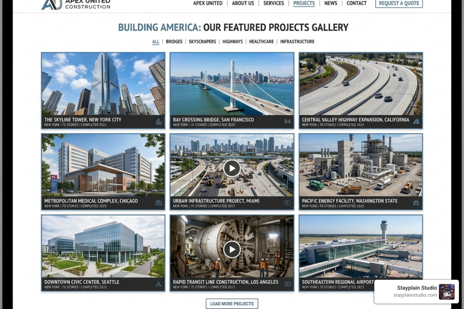 high-converting project gallery for construction - engineering construction website design high-converting project gallery for construction - engineering construction website design