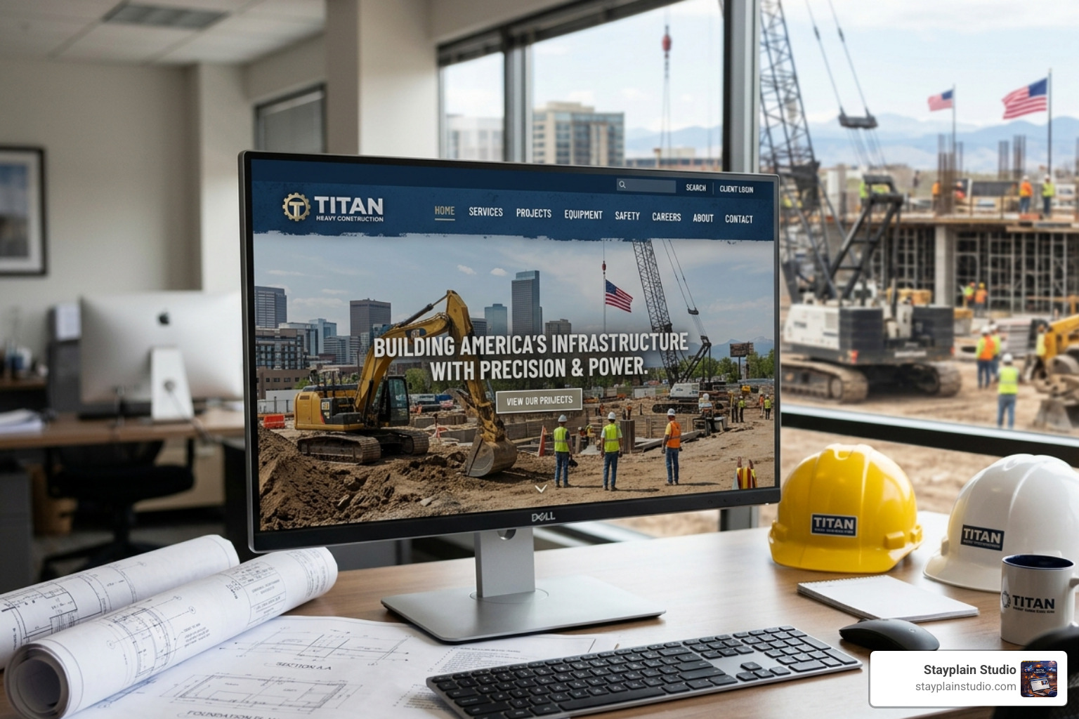 heavy construction company website navigation structure - heavy construction company website