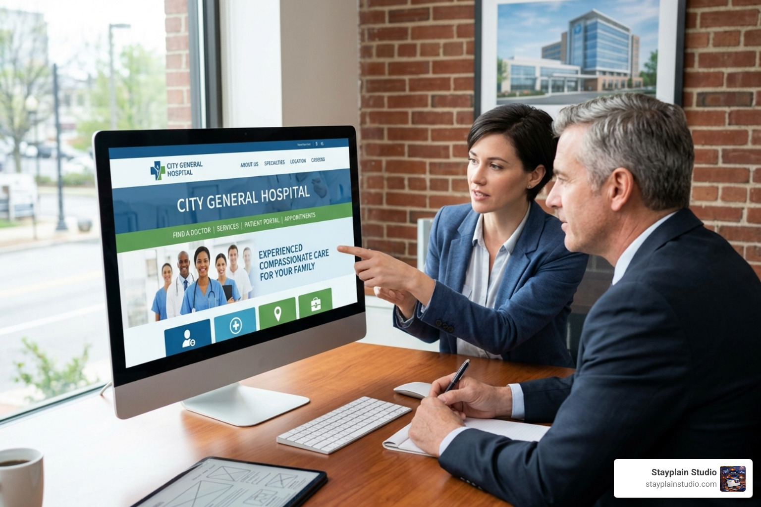 Custom UI vs generic template Comparison - custom website design hospitals