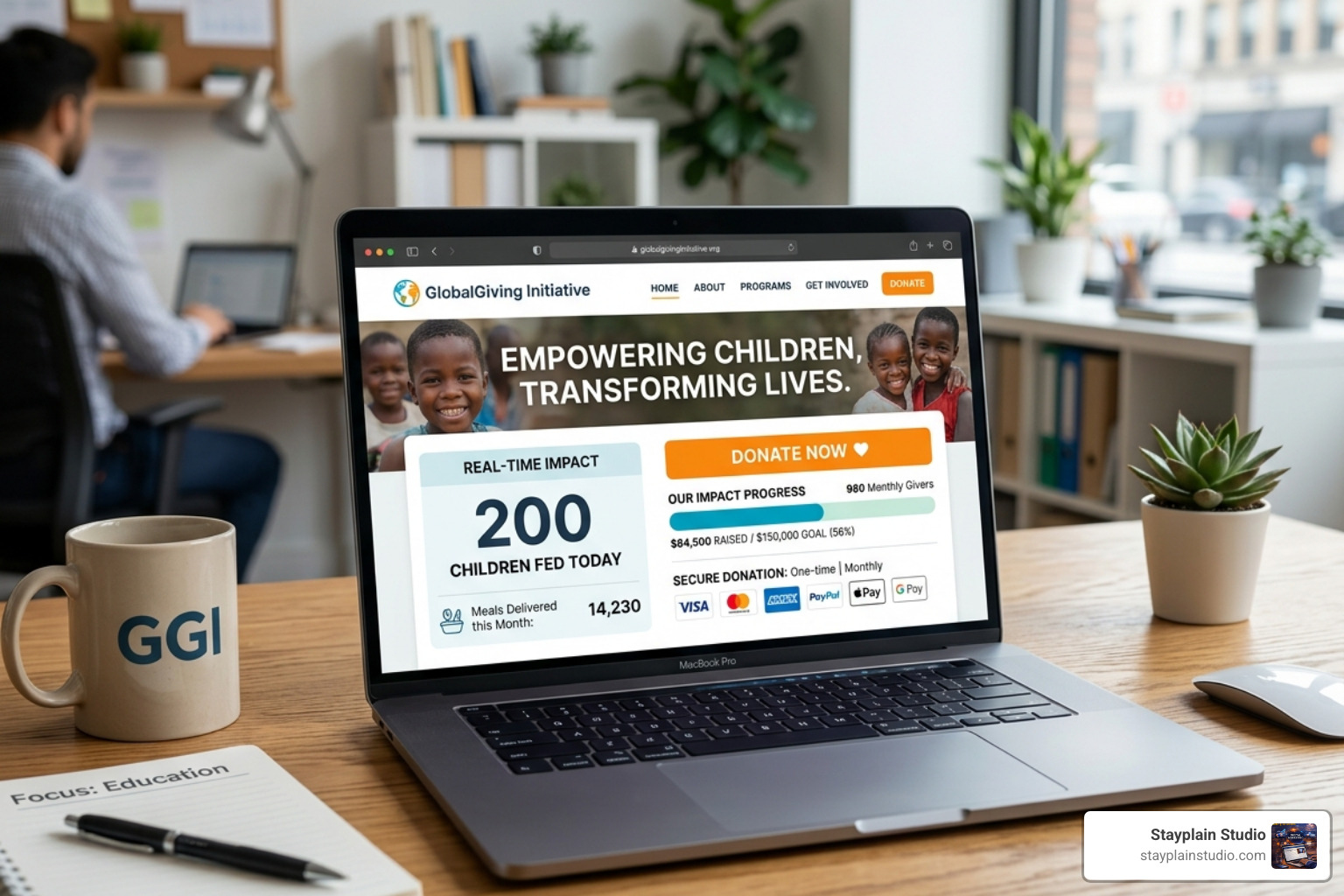 NGO website donation features - professional website design ngos