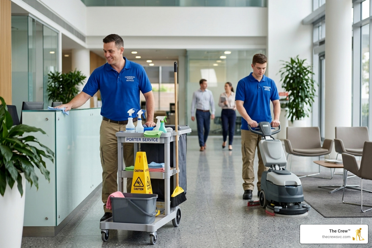 A clean, professional office environment reflecting high brand standards and employee morale - commercial cleaning with