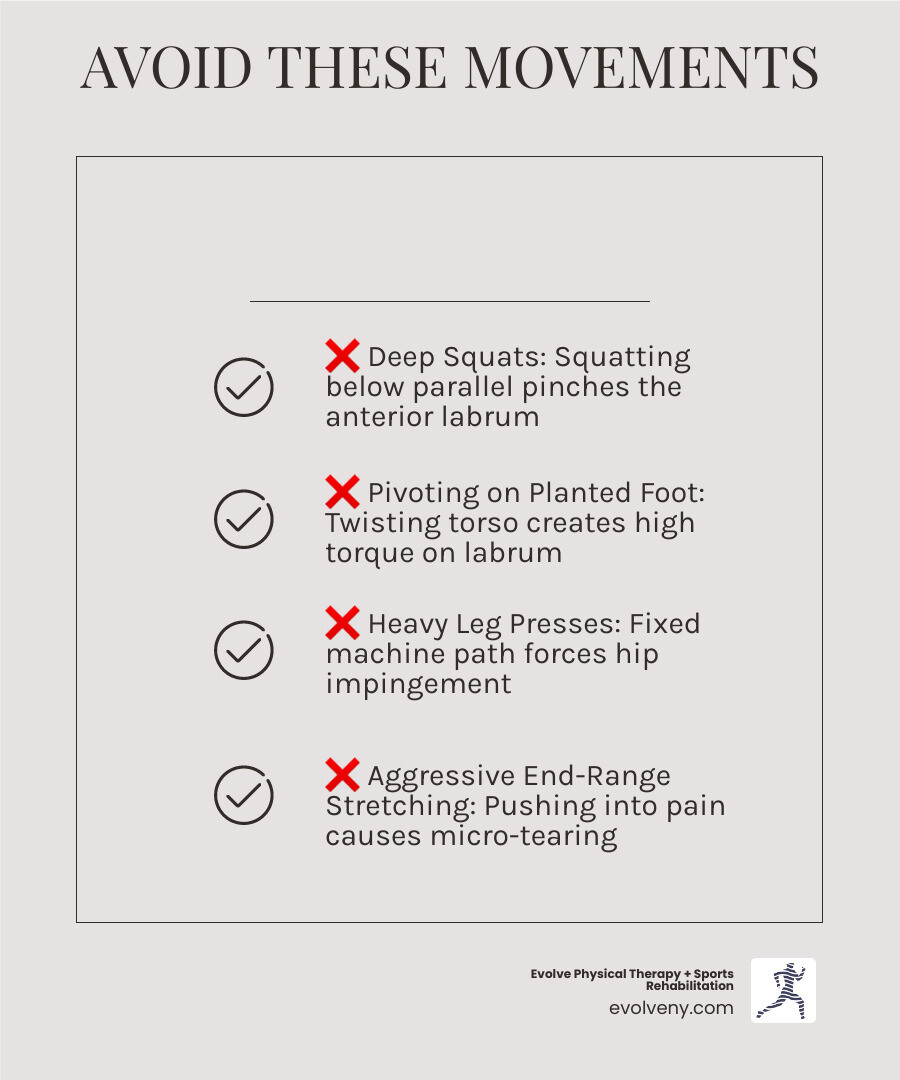 Exercise Improper Form Ultimate Hip Labrum Tear Physical Therapy Exercises 2026 — Physical ...