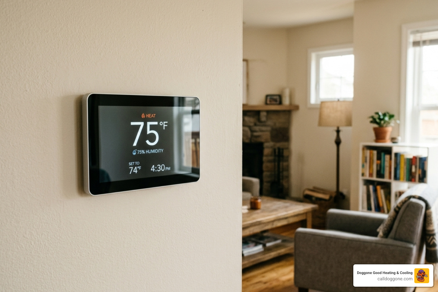 A digital thermostat in a Baton Rouge home showing an indoor humidity level of 75 percent - how to know if your ac is going A digital thermostat in a Baton Rouge home showing an indoor humidity level of 75 percent - how to know if your ac is going