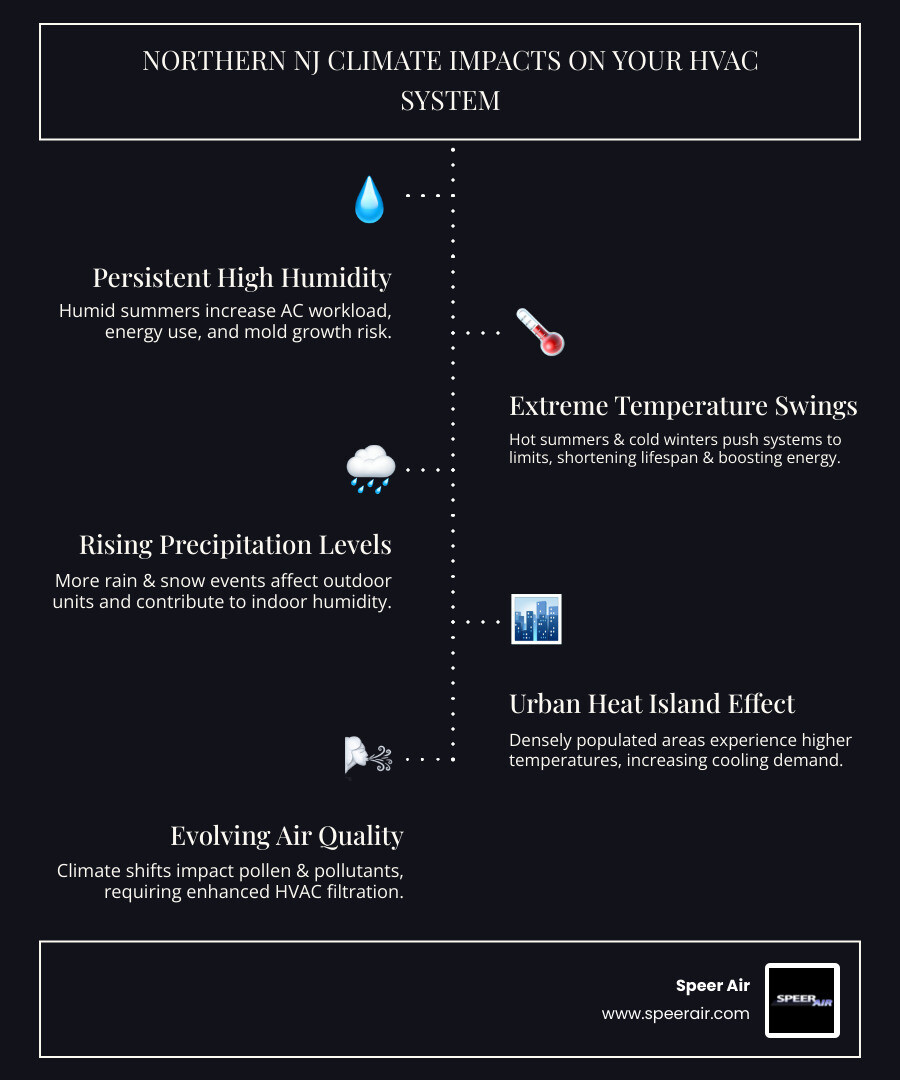 Impact of Northern New Jersey climate on HVAC systems - how northern new jersey climate affects your hvac system infographic Impact of Northern New Jersey climate on HVAC systems - how northern new jersey climate affects your hvac system infographic
