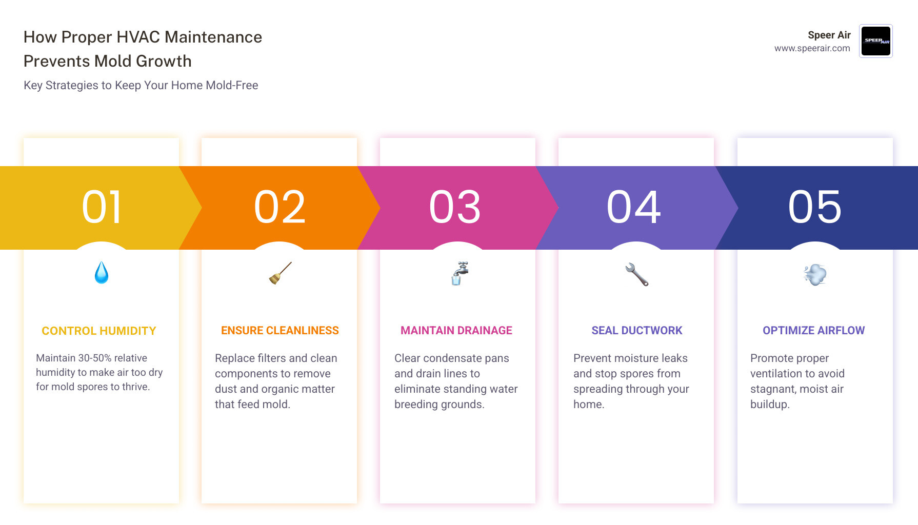 Infographic explaining mold prevention in HVAC systems - how proper hvac maintenance prevents mold growth infographic Infographic explaining mold prevention in HVAC systems - how proper hvac maintenance prevents mold growth infographic