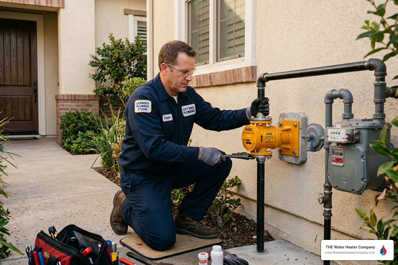 licensed plumber installing seismic gas shutoff valve on residential gas line - california earthquake valve requirements licensed plumber installing seismic gas shutoff valve on residential gas line - california earthquake valve requirements