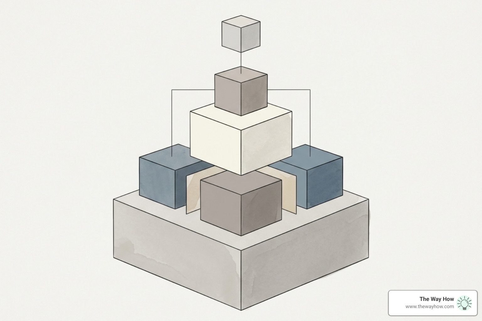 Abstract visual representing a structured pricing hierarchy to reduce cognitive effort - psychology of digital marketing