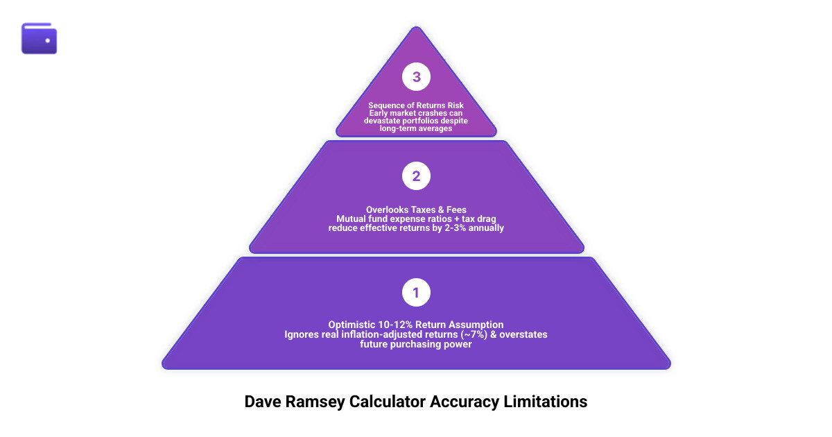 Infographic: Dave Ramsey Investment Calculator accuracy limitations and 15% retirement savings rule explained - Dave Ramsey
